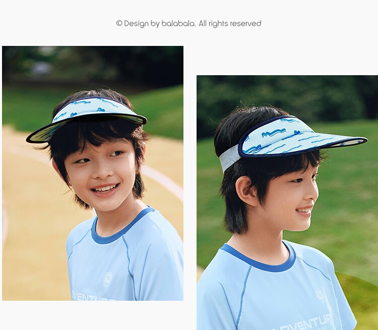 BALABALA Kids Summer Open-Top Hat Unisex Color-Block Sun Protection Comfortable Lightweight Outdoor Cap 209225160201 18