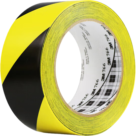 3M Warning Zebra Stripe Floor Marking Tape, Warehouse Isolation Tape, 766 Black And Yellow Tape, Width 20mm * Length 3m, 3M