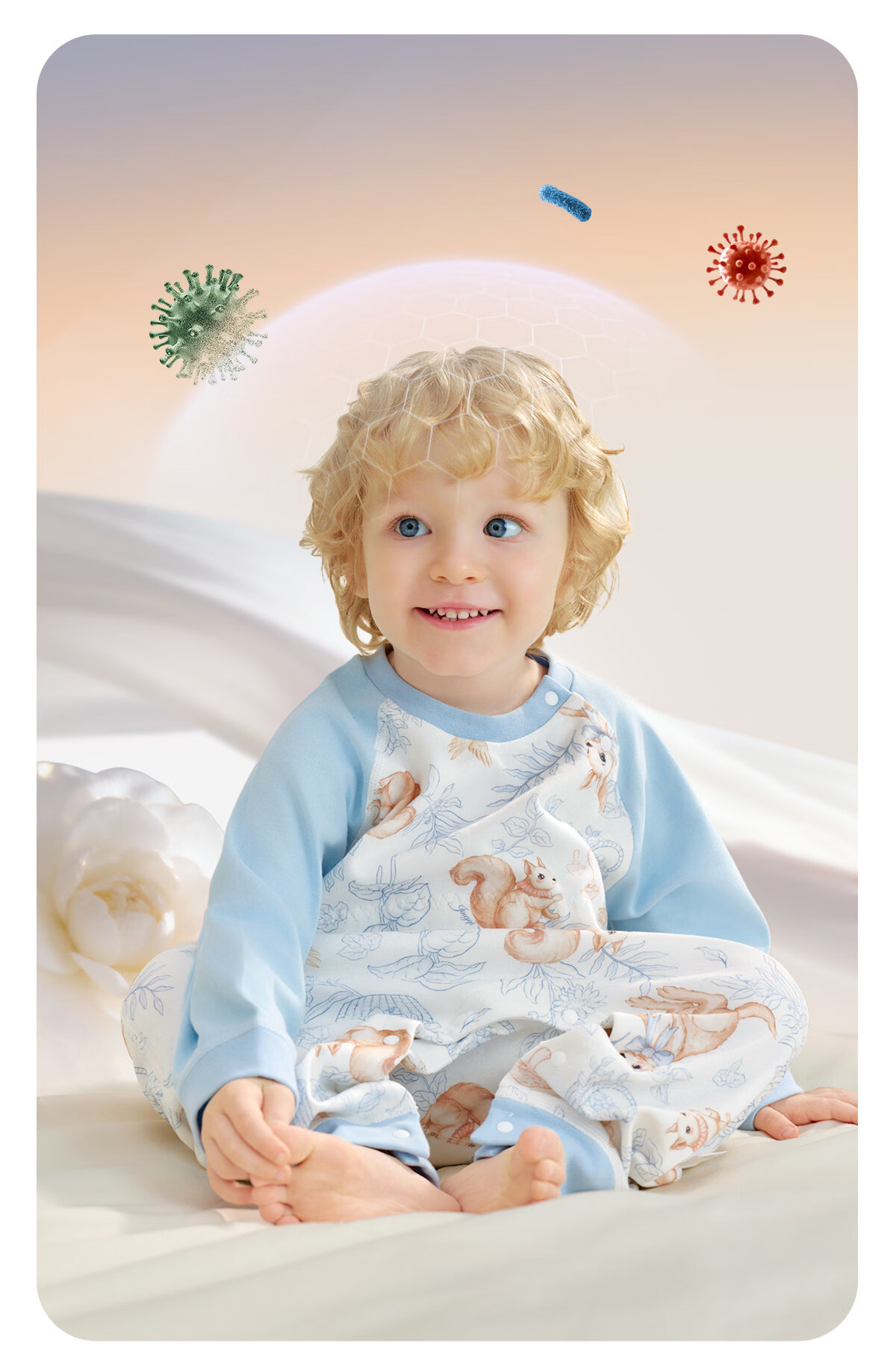 JOYNCLEON Baby Sleeping Bag Spring and Autumn Pure Cotton Children's Leg-separated Sleepwear Anti-kick Quilt Green 90 JSD196370 20