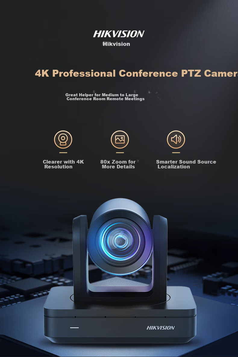Hikvision Conference Kit Camera 4K HD PTZ 15x Zoom Office Meeting Solution DS-UVC-V132 1