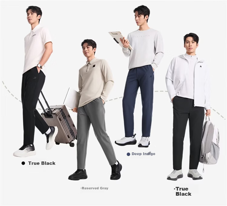 Xtep Little C Men's Long Pants Three-Resistant Business Commuter Dress Pants Fashionable Versatile Sports Straight-Leg High Elastic Four-Season Pants 20