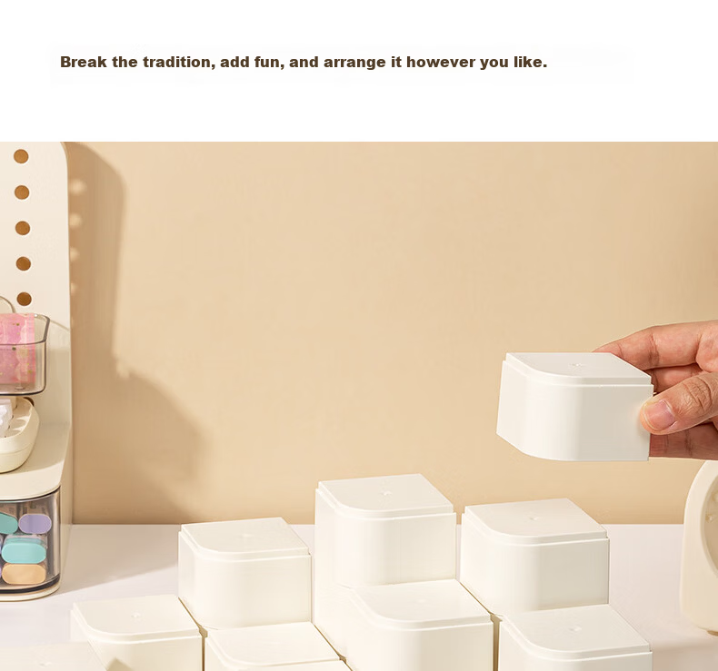 Deli PK159 Cylindrical Blind Box Display Stand for 1 Unit, Pop Mart Blind Box Cabinet Figure Storage Box 4