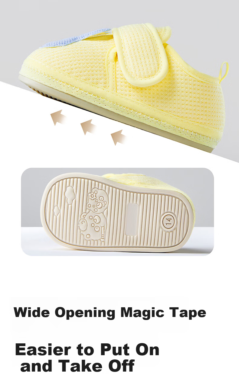 More Rabbit Toddler Walking Shoes Spring and Autumn New Boys Girls Soft Sole Anti-Slip Pre-Walking Shoes 8