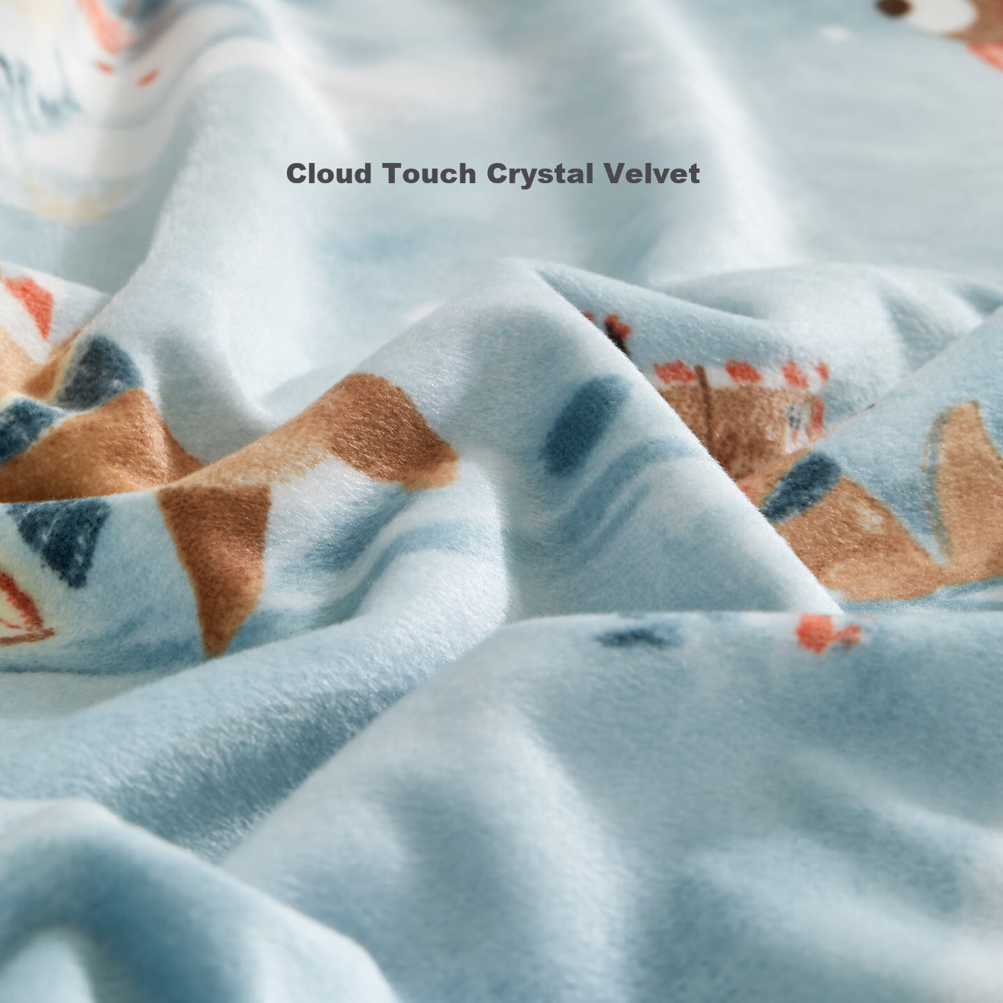 Luolaikids 3-Piece Set Baby A-Class Crystal Warm Velvet Bedding Dorm Single Bed Sheet Duvet Cover Pillowcase 150x215cm