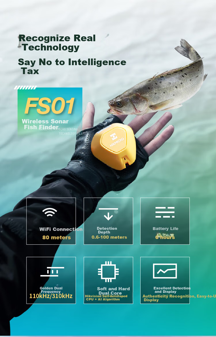 HIKMICRO Underwater Fish Finder, High-Definition Visual Night Vision Sonar 3