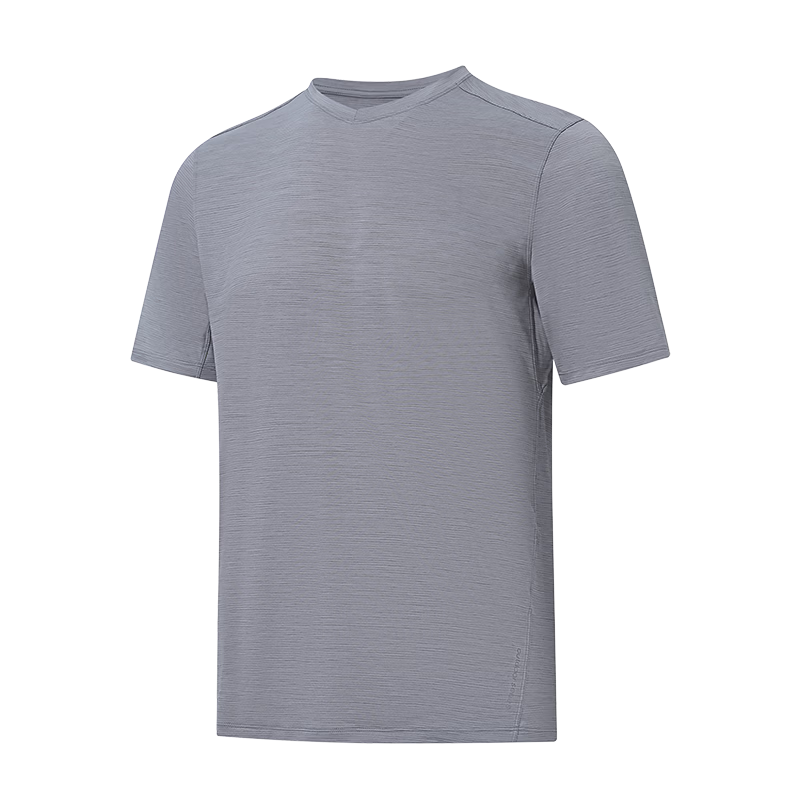JD Jingzao Outdoor Quick-Dry T-Shirt Short Sleeve Men 2026 Summer New PowerDry Hiking Mountaineering Light Heather Gray 2XL