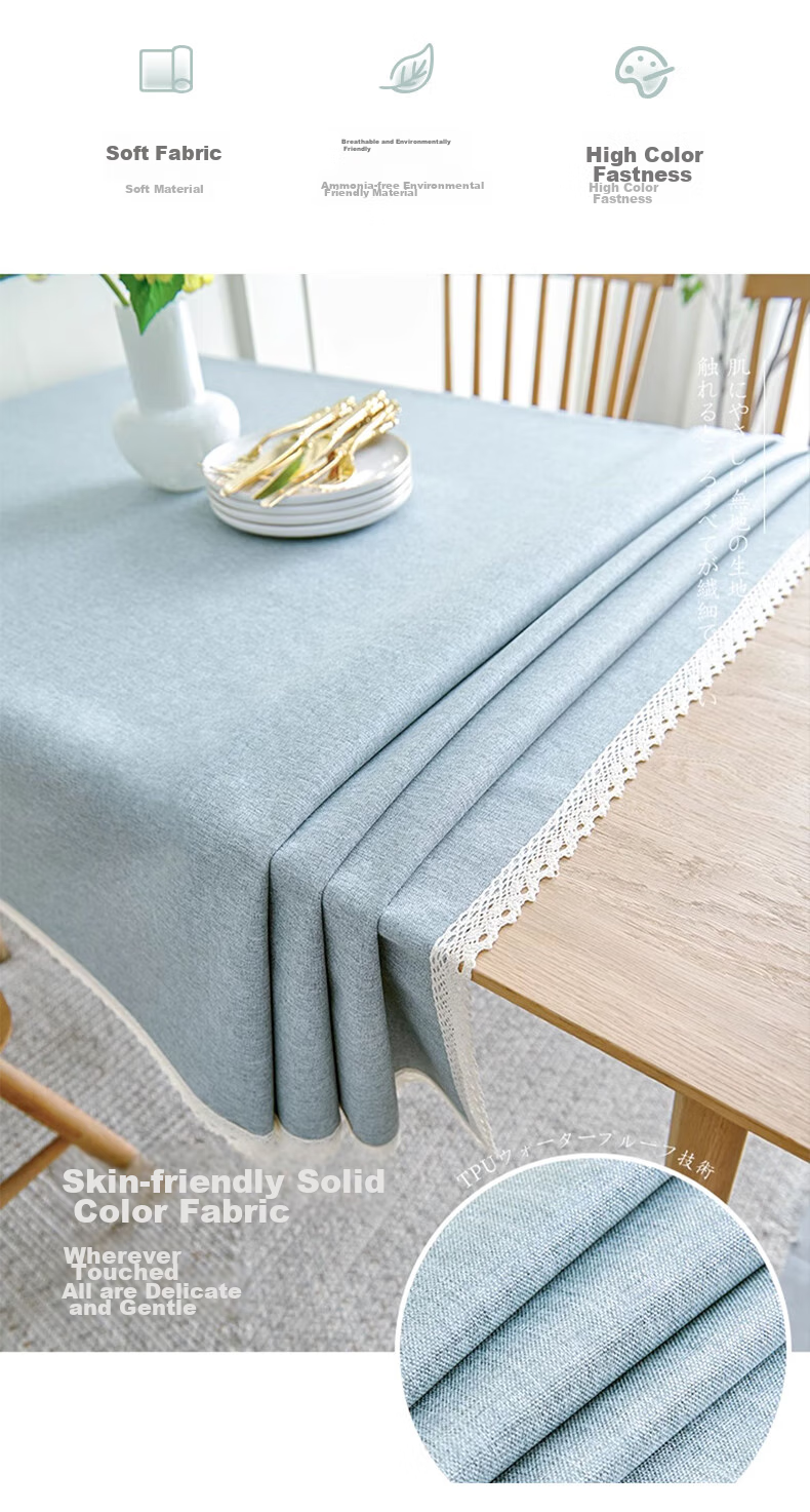 MOON TIME Round Tablecloth, Waterproof, Oil-Proof, Scald-Resistant, Washable Dining Table Cover, Coffee Table Cloth, Table Mat, 160*160cm 2
