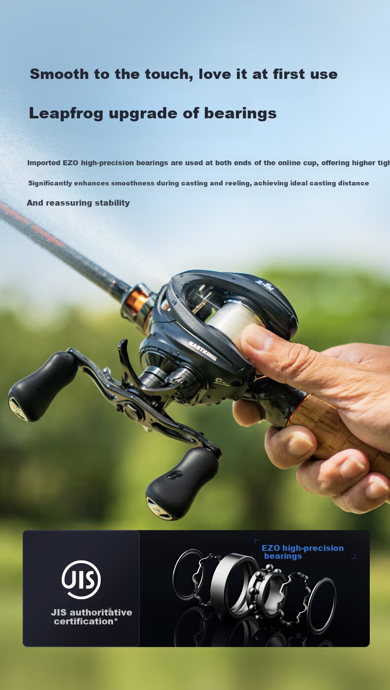 KastKing 2024 Kress Baitcasting Reel Magnesium Alloy Body Titanium Alloy Spool for Competitive Black Pit Fishing 12