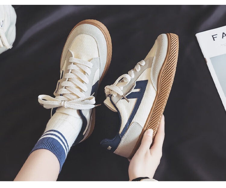 Warrior Men's Canvas Shoes Couple Casual Sneakers Comfortable Versatile Spring Men's Shoes 692 Black Beige Size 41 15