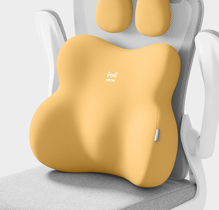 MiiOW Office Lumbar Support Cushion Seat Backrest Pillow Chair Headrest Waist Protection Cushion for Long Sitting and Nap 17
