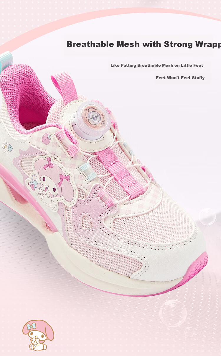 Balabala [Kuromi IP balaOne] Kids Sports Shoes Children's Sneakers 2026 Spring Autumn Girls Shoes 4