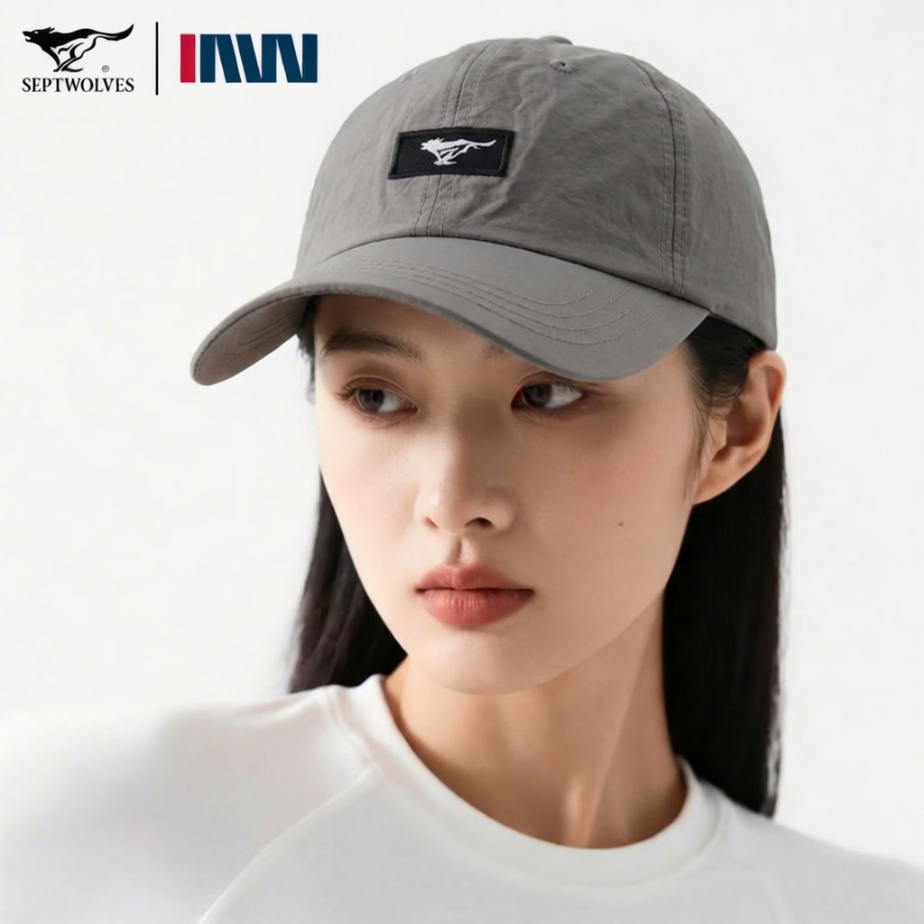 Seven Wolves Men's Baseball Cap Casual Versatile Sun Hat Quick-Dry Adjustable Large Size Breathable Duckbill Cap 8