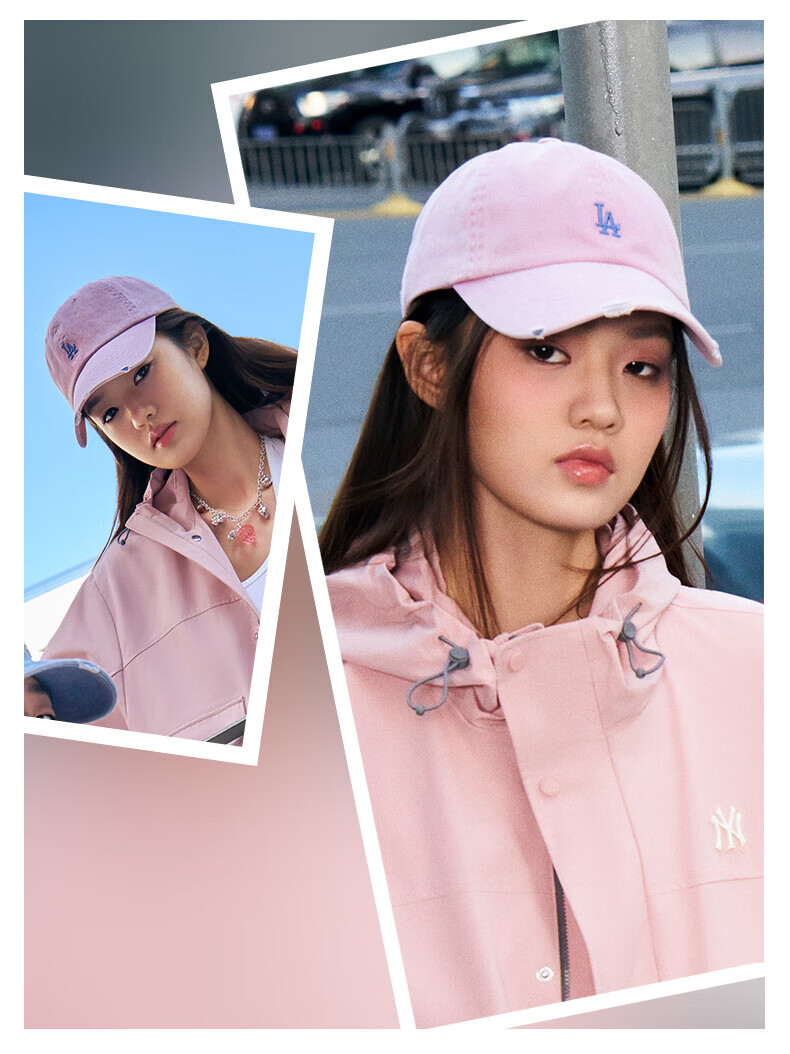 MLB Unisex Vintage Soft Top Baseball Cap 26 Spring New 3ACPB096N-07SBS-F Worn by Zhang Ruonan 12