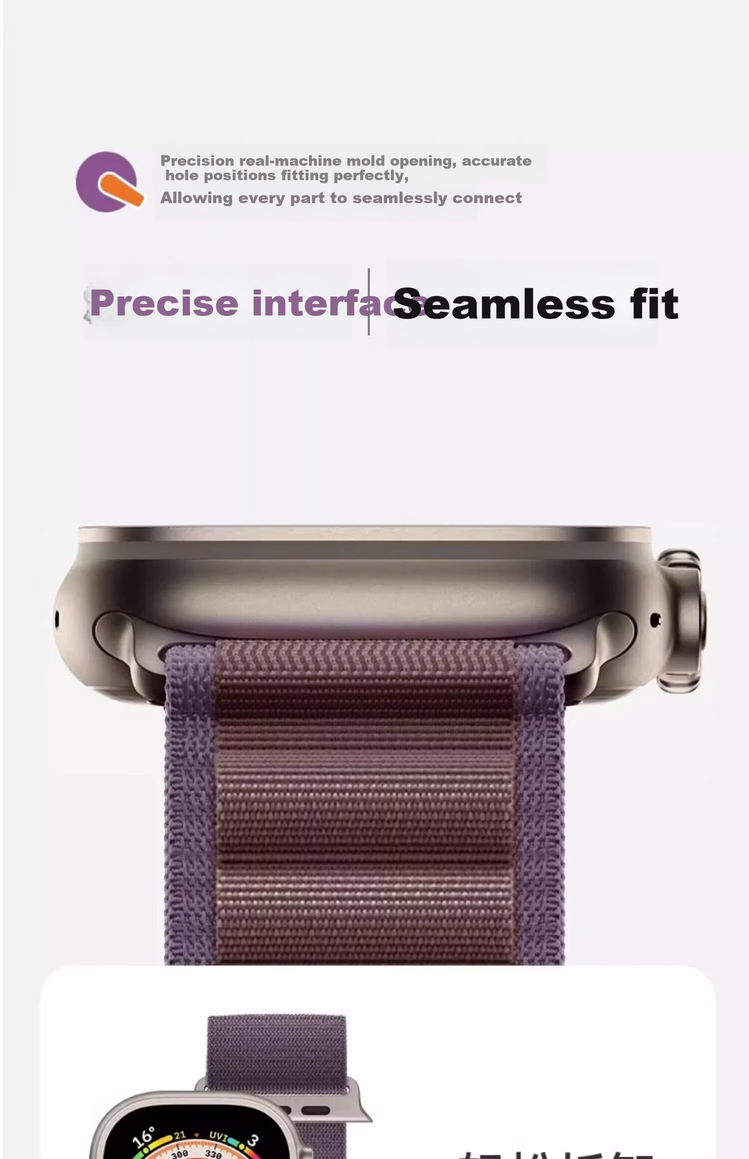 Biaodai Ge Compatible Apple Watch Band S11 Breathable Summer Nylon Loop Strap for iWatch SE3 Women 40/41/42MM White 16
