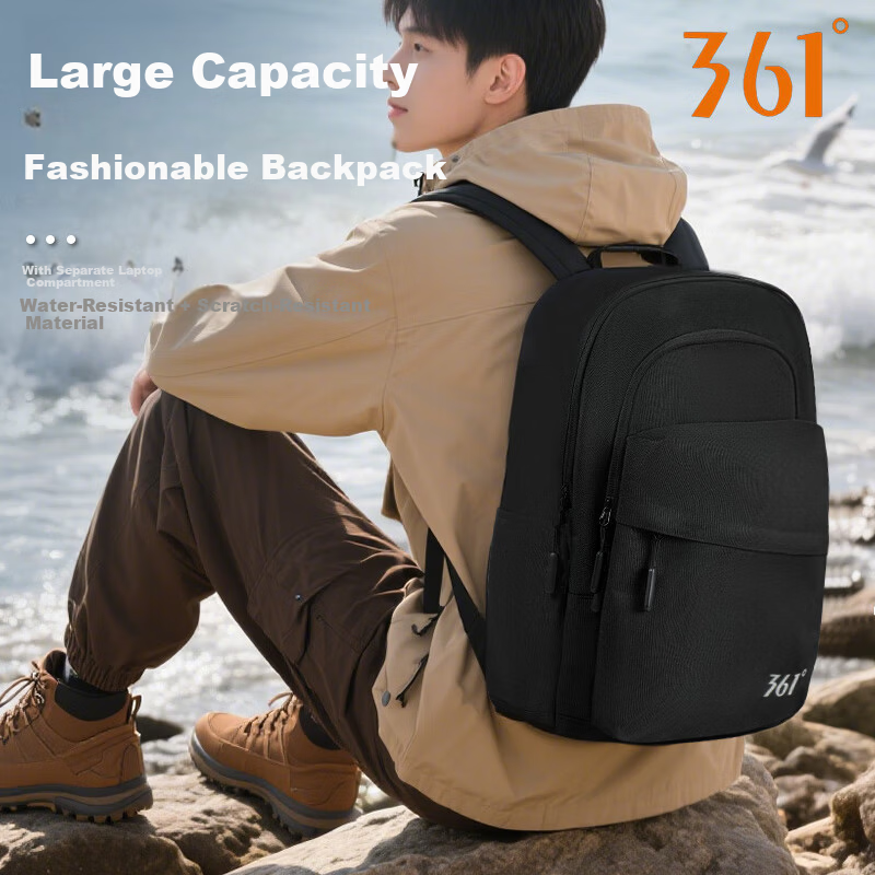 361° New Lightweight Large Capacity Multi-Layer Multi-Pocket Water-Resistant Casual Durable Backpack