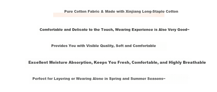 Yiershuang 100% Cotton Women's Short Sleeve T-Shirt Comfortable Skin-Friendly Color Block Basic Casual Top 6