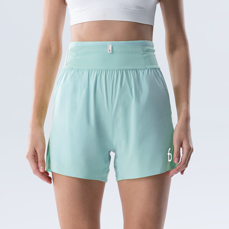 Feibit Air Pants 4.0 Women's Waist Bag Shorts Breathable Running Sports Pants 4-Inch Quick-Dry Sea Salt Blue M