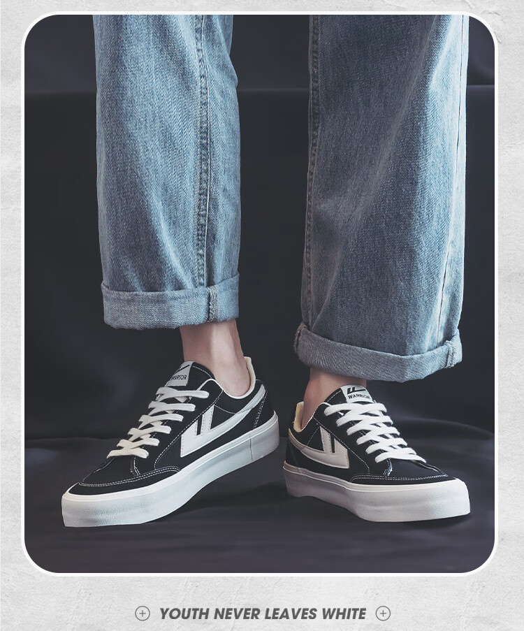 Warrior Men's Canvas Low-Top Sneakers Thick Sole Height Increasing Casual Sports Shoes 872 Beige Gray Dark Blue Size 43 7