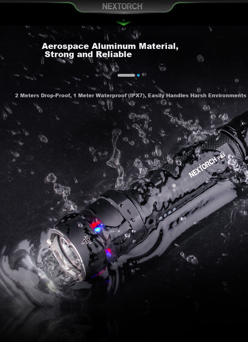 NEXTORCH P83 Red Blue Flash Tactical Flashlight Security Patrol Duty High Brightness 2100 Lumens Outdoor Torch 11