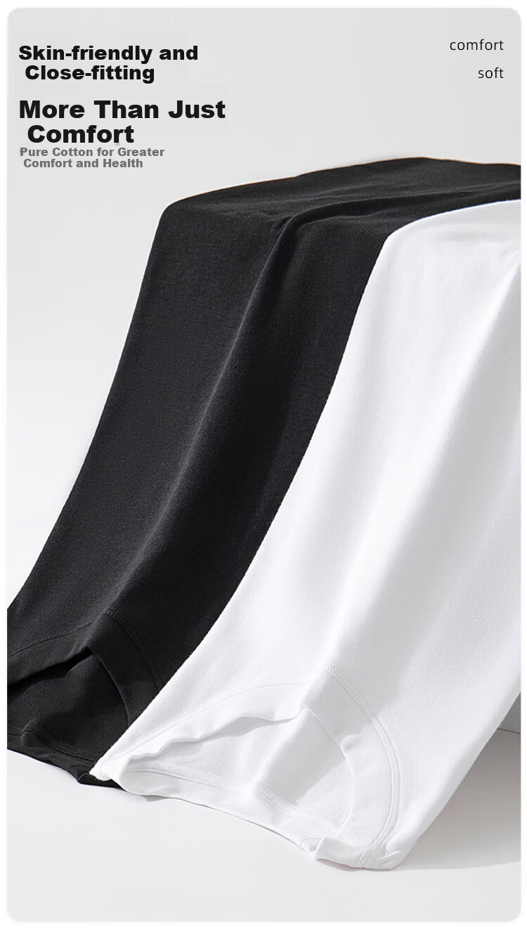 XUEXIMAN Pure Cotton Short Sleeve T-Shirt Men Xinjiang Cotton Summer Base Layer Couple Casual Breathable Versatile Sports White Tee Shirt Men 4
