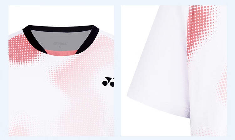 YONEX Badminton Shirt Competition Training Sweat-Absorbing Quick-Dry Running Fitness Sports Short Sleeve T-Shirt 1100126BCR White L 16