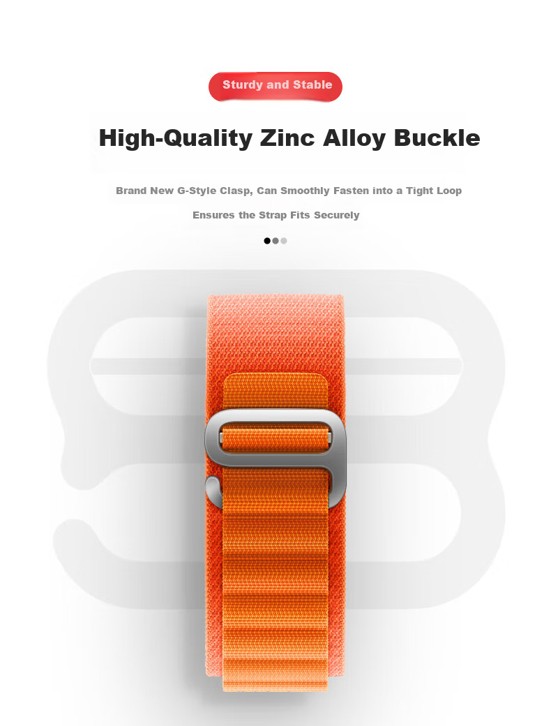 BHO Nylon Loop Band for Apple Watch S11/S10/Ultra 3, Compatible with iWatch S9/8/7/6/5/4/SE3/2 4
