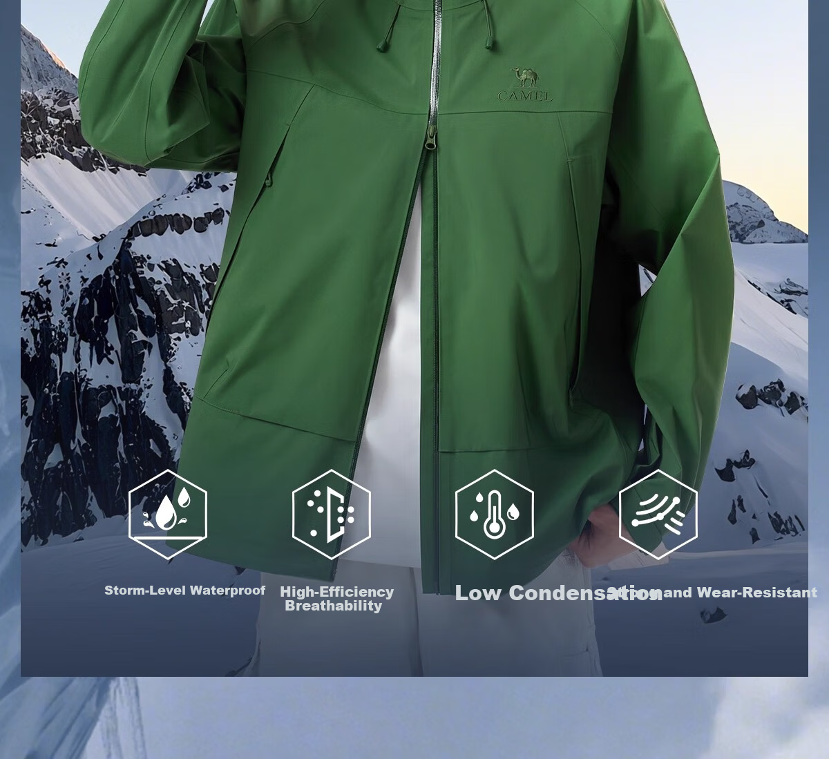CAMEL (CAMEL) [Toray DX] King Kai Armor ULTRA 3L Hard Shell Single Jacket Series PRO Waterproof Men's B275 Jacket 4