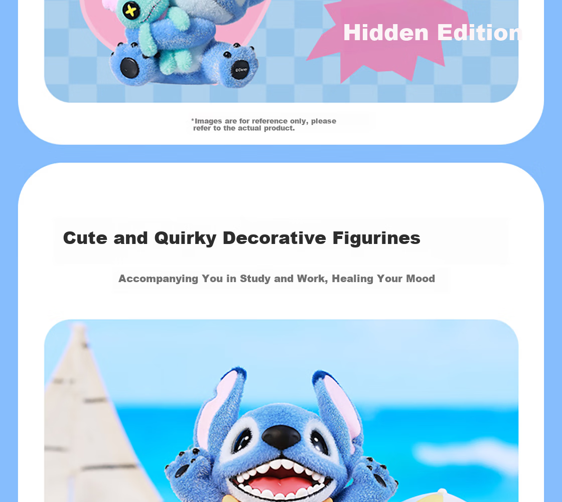 MINISO Disney Lilo & Stitch Plush Blind Box Figurine Toy Birthday Gift Display Box 3