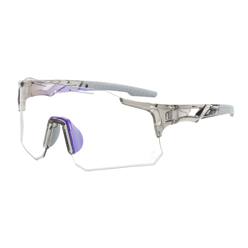 Peak Cycling Glasses Unisex Day and Night Photochromic Outdoor Riding Mountaineering Windproof Goggles Color-Changing Gray Frame