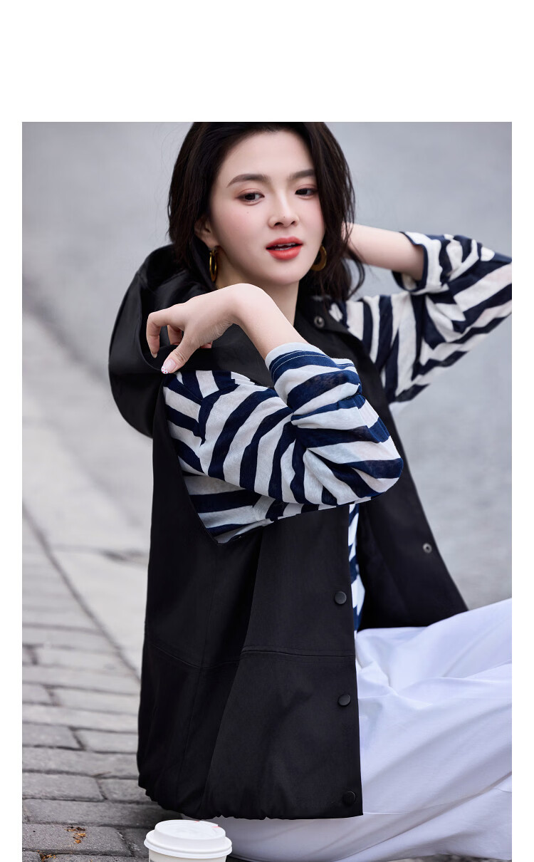 Demana Modern Urban Spring Luxury Sleeveless Hooded Vest Loose Slimming Concealing Jacket for Women High-End Feel 13