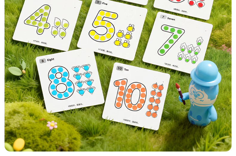 Melo Childhood Little Colorful Dot Pens Children's Early Education Baby Enlightenment Doodle Set Kindergarten Drawing Starter 6 Colors 15