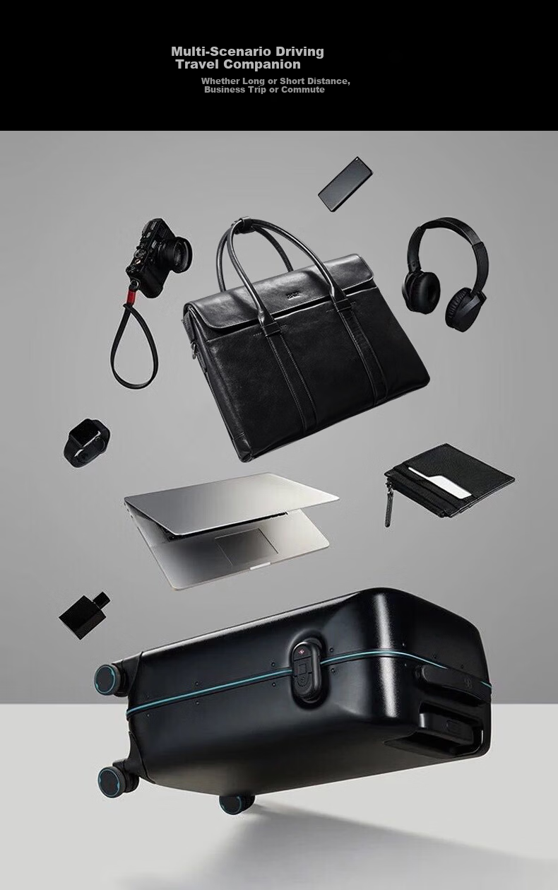 BVP Business Casual Leather Briefcase for Men Large Capacity Laptop Bag Shoulder Crossbody Bag 17