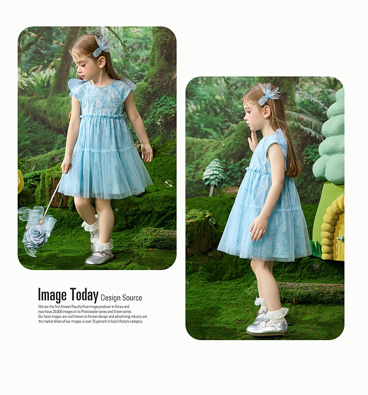 ASK JUNIOR Kids Summer Mesh Princess Dress Toddler Vacation Style Dress 10