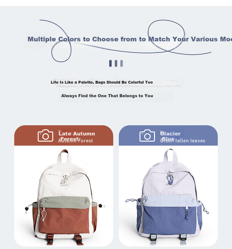 COW Women's Backpack Large Capacity School Bag Lightweight Laptop Bag Casual Dusty Purple 4