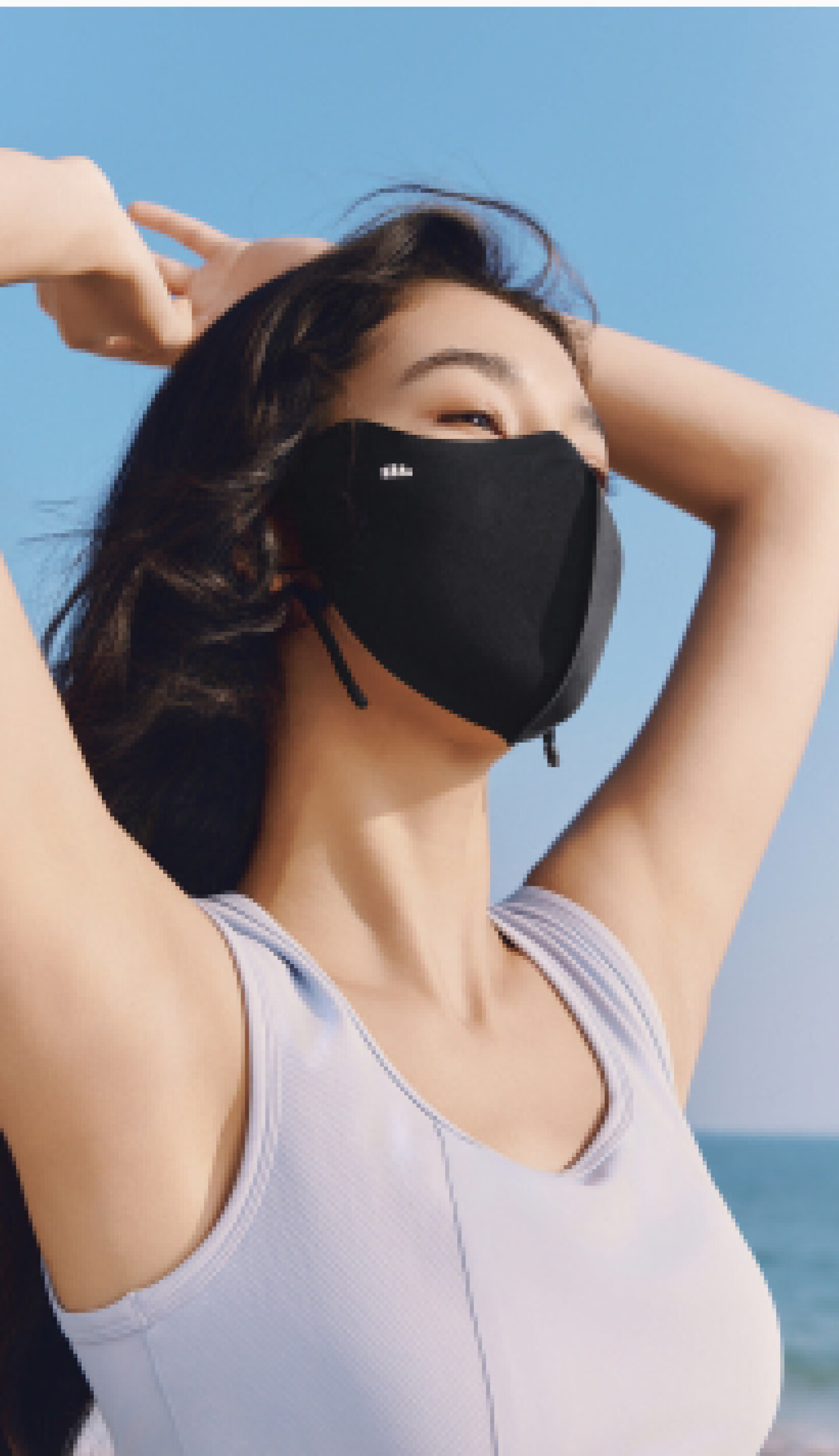 Beneunder Sunscreen Face Mask Full-Day Fresh Anti-Stuffy Eye Protection UV Protection Deodorizing Odor Neutralizing Black 17