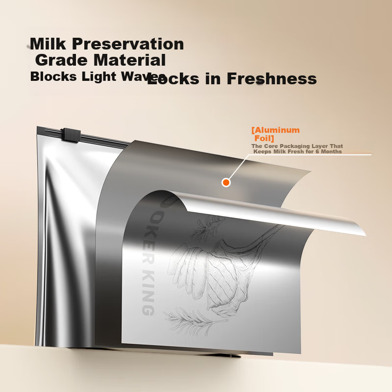 Chuida Huang Aluminum Foil Antibacterial Resealable Thickened Large Freezer Storage Small Bags 10pcs