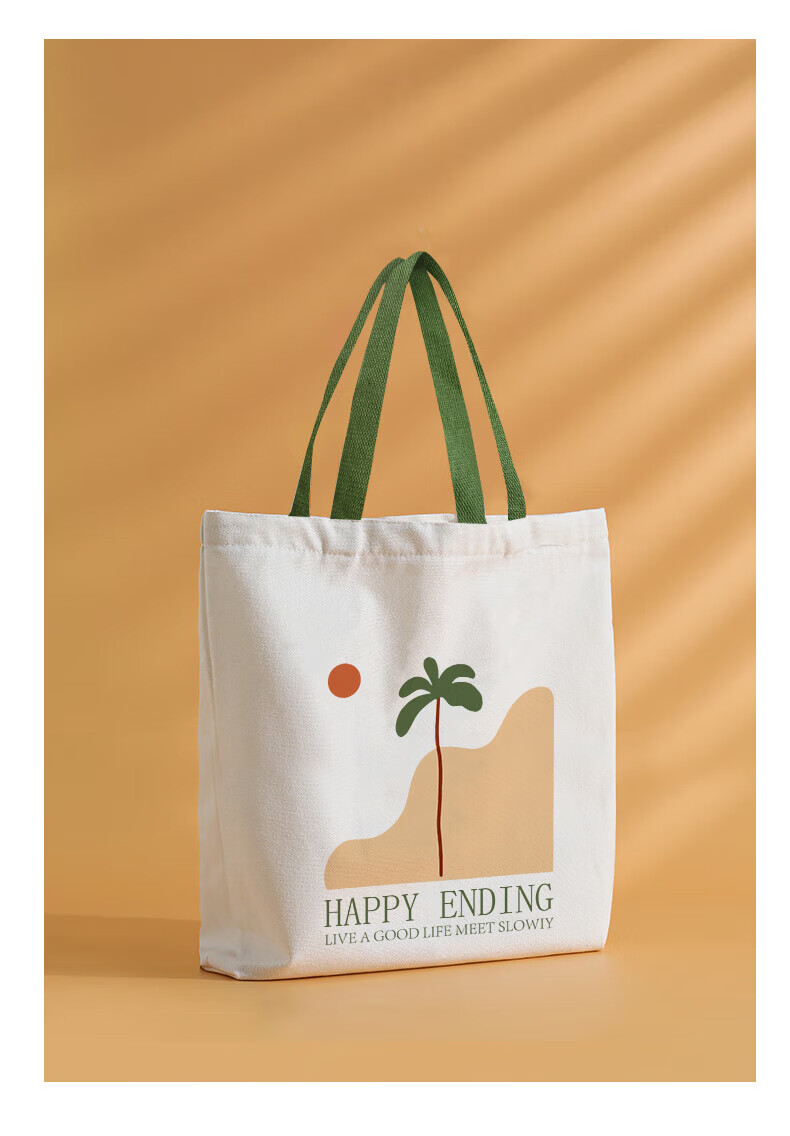 Right Away Canvas Tote Bag Zippered Large Capacity Eco-friendly Shopping Bag Simple Korean Style for Women Students 4