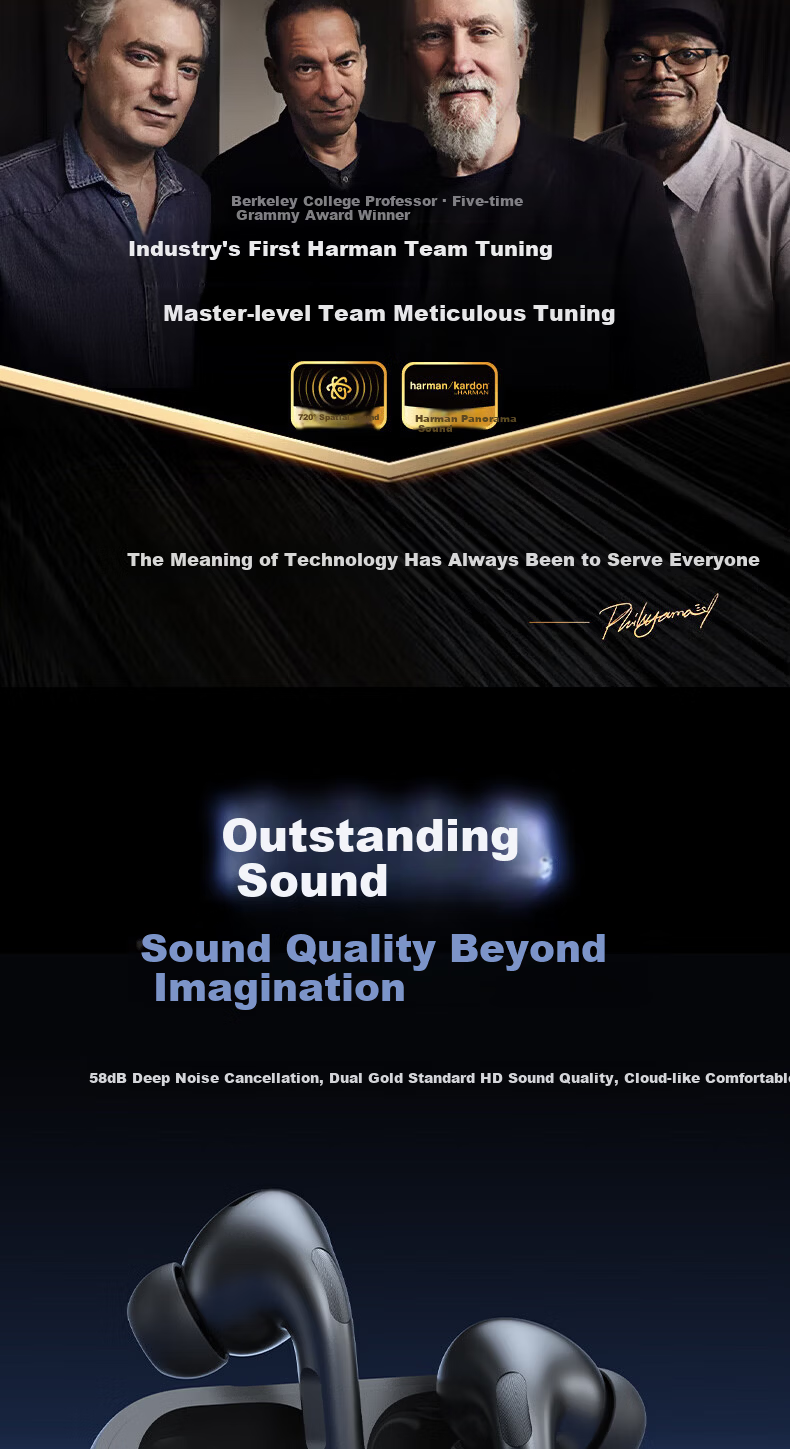 GFFOCUS Berlin Sound Premium Active Noise Cancelling In-Ear Wireless Bluetooth Earphones Compatible with Sony Black Edition Long Battery Life VIVO Top Ranked 3