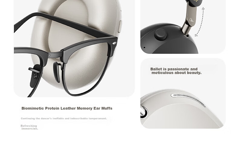 IKF Ling [Suzuka Chiba Collaboration] Over-Ear Bluetooth Headphones Wired and Wireless Anime Gaming Sound Localization 56dB Noise Cancelling Head Tracking Smoke Gray 37