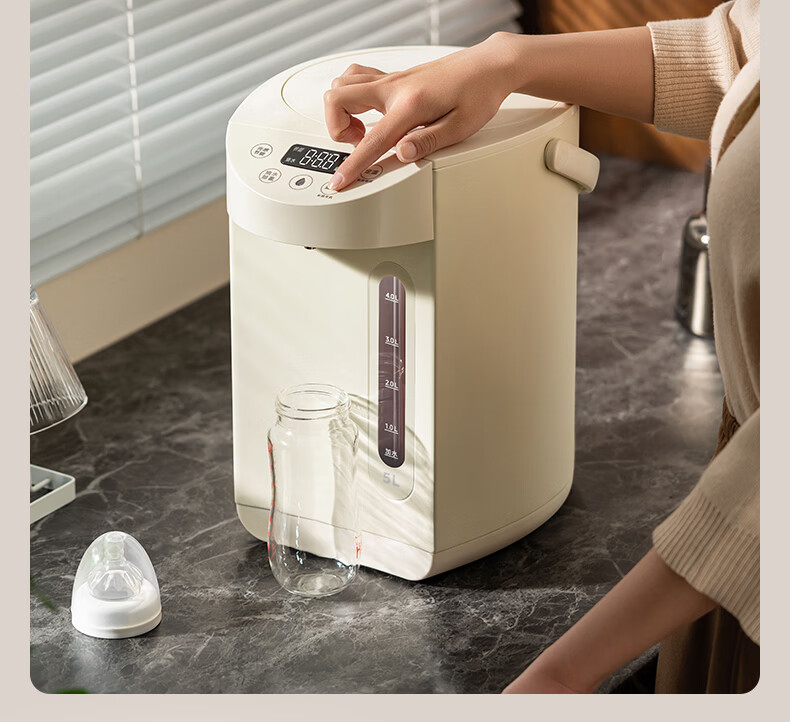 Midea Electric Hot Water Bottle Kettle Baby-Grade 316L Stainless Steel Inner Tank 5L Large Capacity Smart 48H Insulation Constant Temperature Integrated Detachable Automatic Purified Water Dispenser T 19