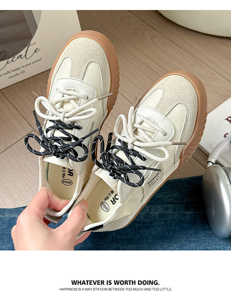 Warrior Training Shoes for Women Spring Casual White Sneakers Versatile Student Sports Canvas Shoes 371 Gray Beige Black Size 39 14