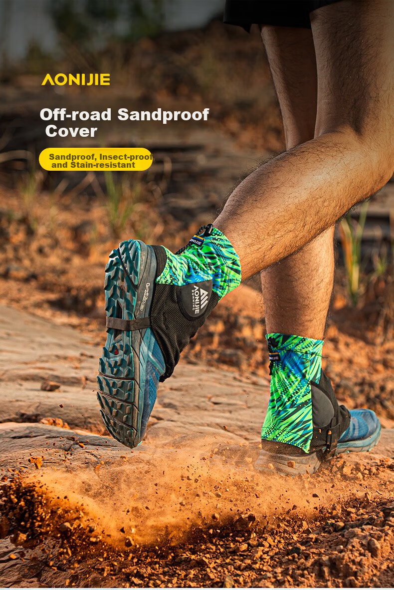AONIJIE Sandproof Gaiters for Trail Running Hiking Outdoor Anti-Sand Insect Unisex Shoe Covers 2