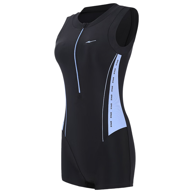 ERKE Women's New One-Piece Square-Leg Conservative Slimming Swimwear Professional Racing Swimsuit for Swimming Pool