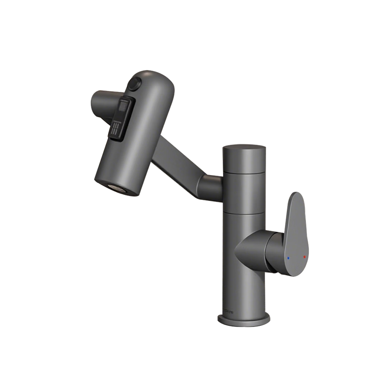 ARROW YJ Basin Faucet with Universal Rotating Arm, Bathroom Sink Mixer Tap, Dual Control Hot and Cold Stainless Steel Faucet