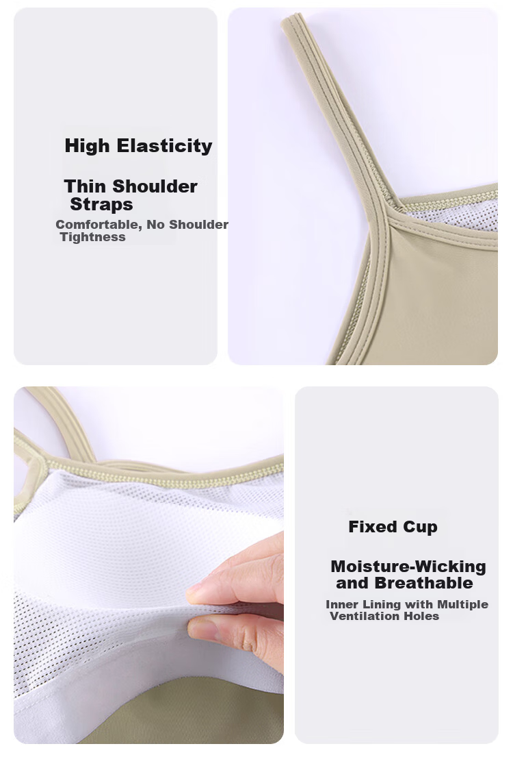 FitonTon Women's Seamless Ice Silk Camisole with Chest Pad, Backless Bra-Free Innerwear, Basic Layering Tank Top 9