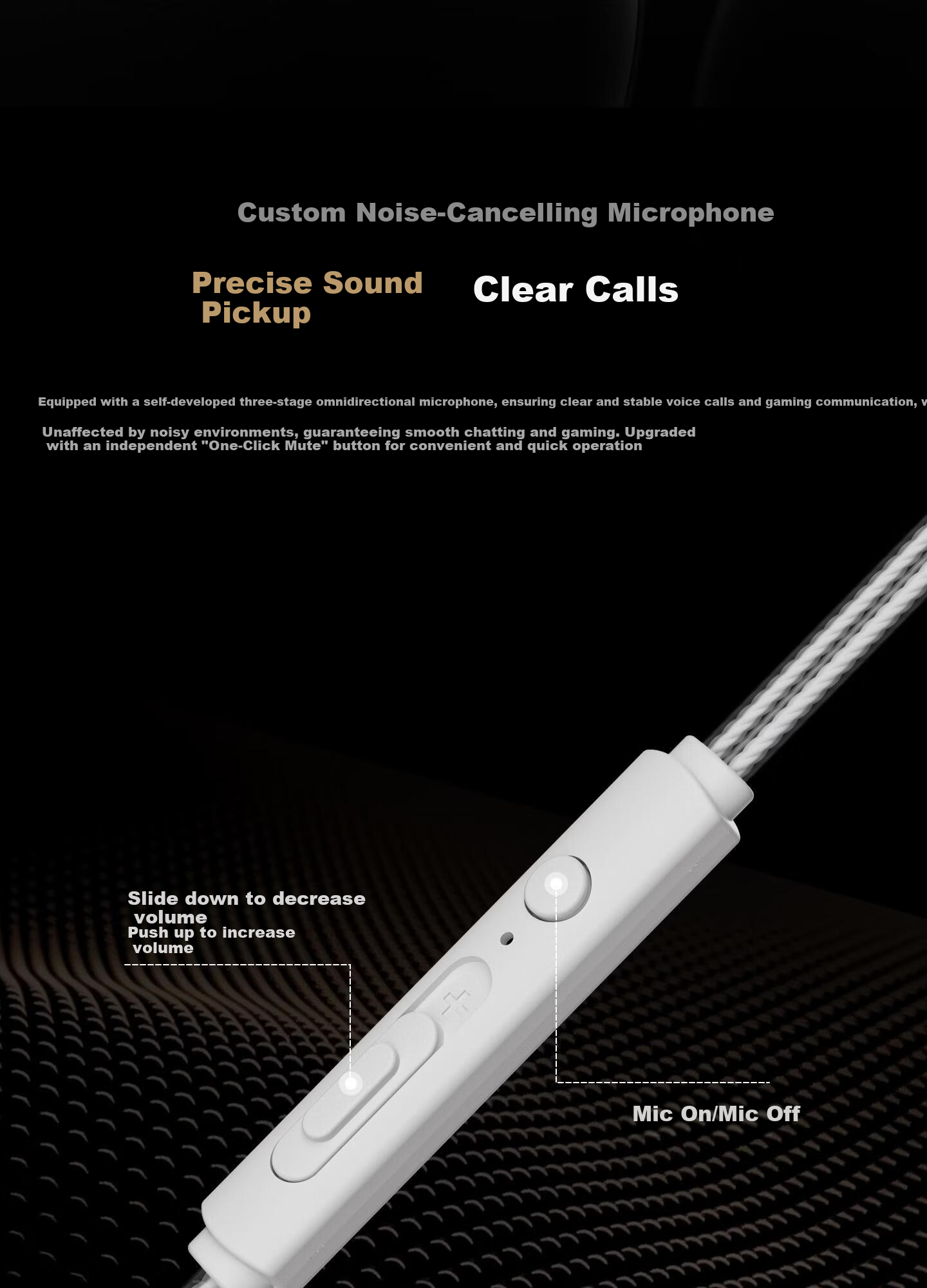 HP Sanshengbei Wired HiFi Earphones Ear-hook In-ear Noise Cancelling Microphone Live Streaming Gaming Music 3.5MM Silver Frost 11