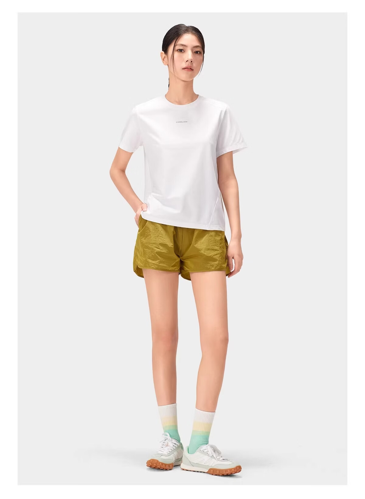 CAMEL Outdoor Quick-Dry T-Shirt Women Summer 26 Short Sleeve Original Yarn Cooling Breathable Hiking Mountaineering Sun Protection T-Shirt Men 1053 38