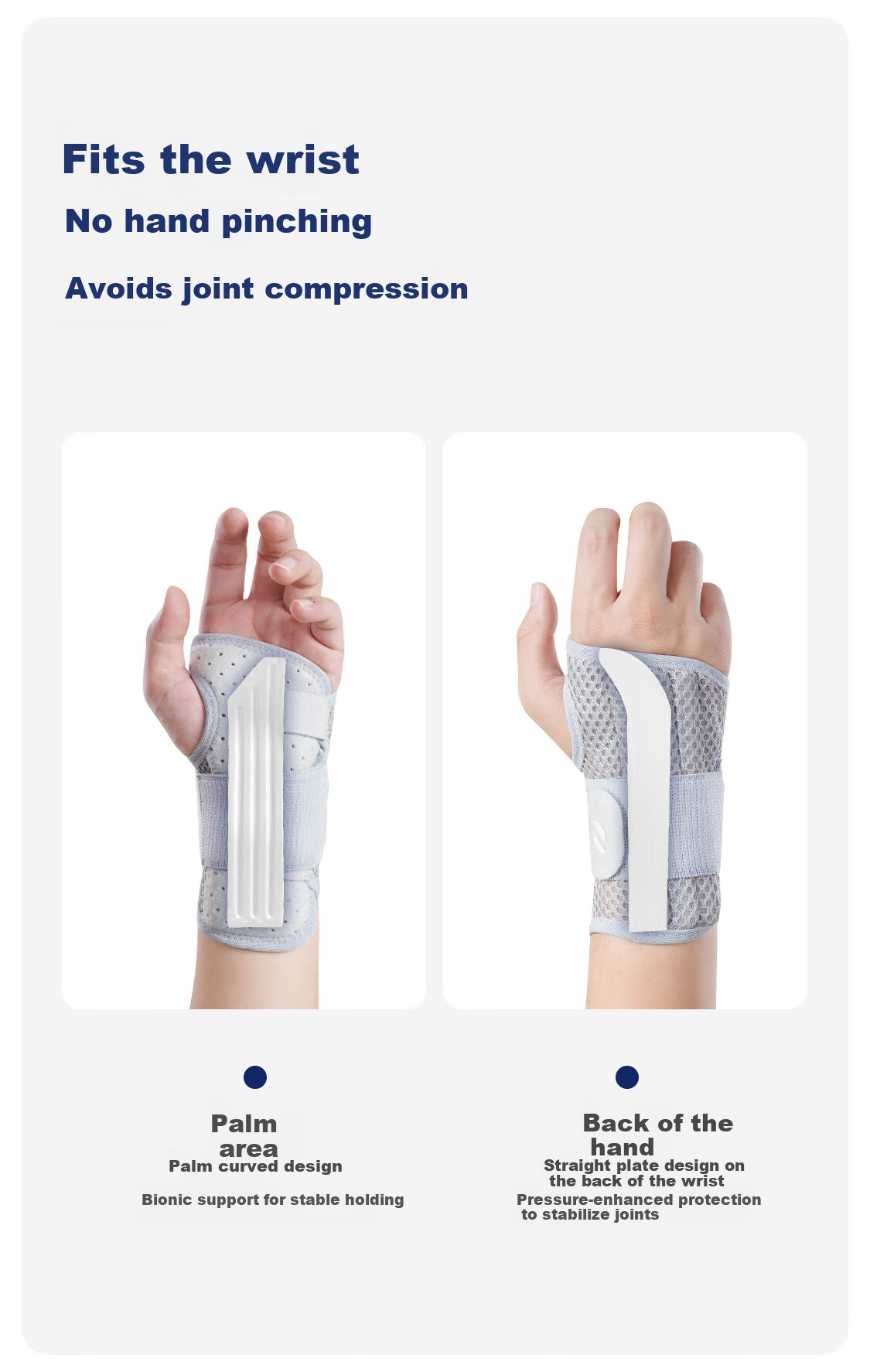 NAILEKESI N Wrist Joint Medical Fixation Steel Plate Wrist Brace Carpal Tunnel Syndrome Sprain Support Tendonitis Fracture Splint Pink Right M 6