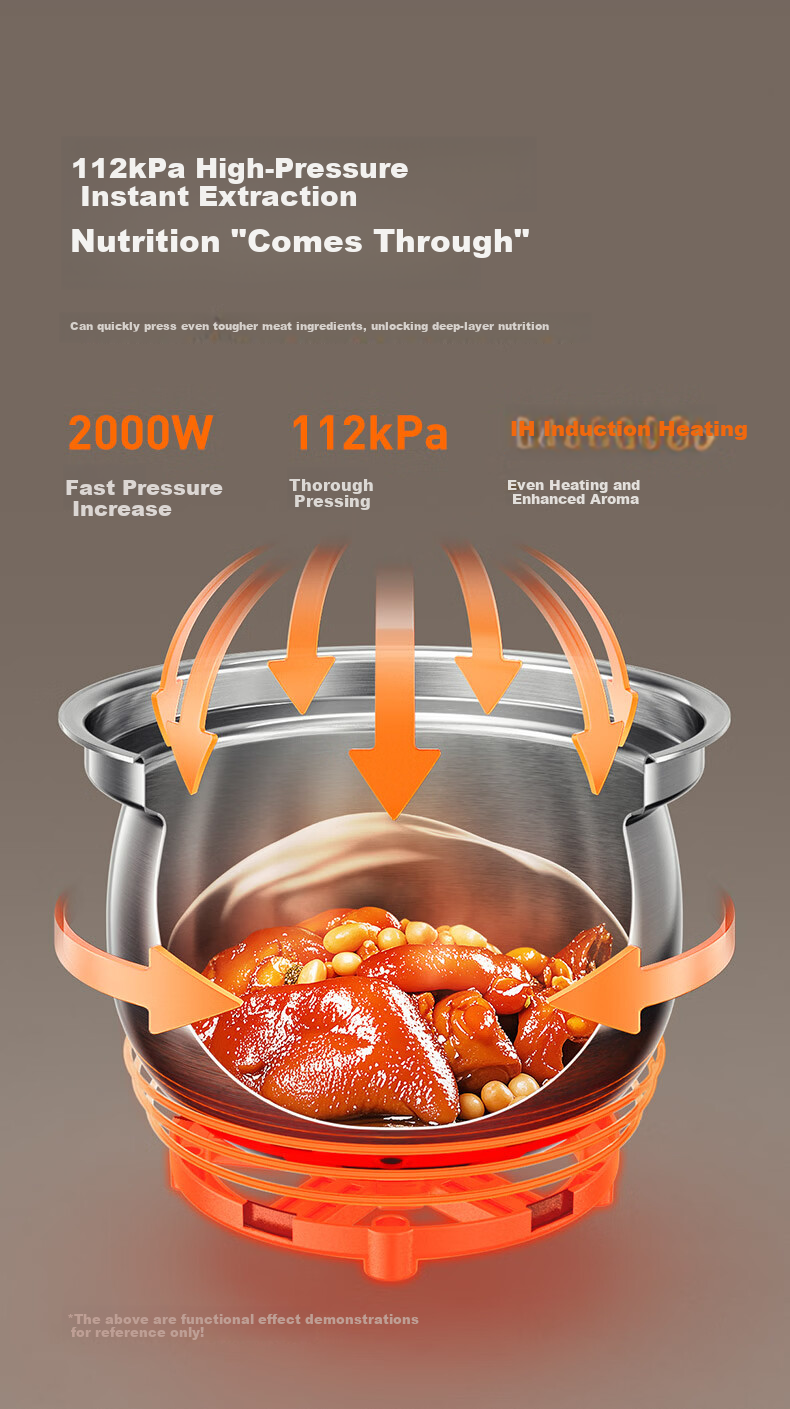 Joyoung Premium Electric Pressure Cooker 1st Gen 5L High Pressure 112KPa IH Smart Reservation Non-Coated Baby-Safe 316L Double Spherical Soup and Rice Cooker Y-50IHZ6 11