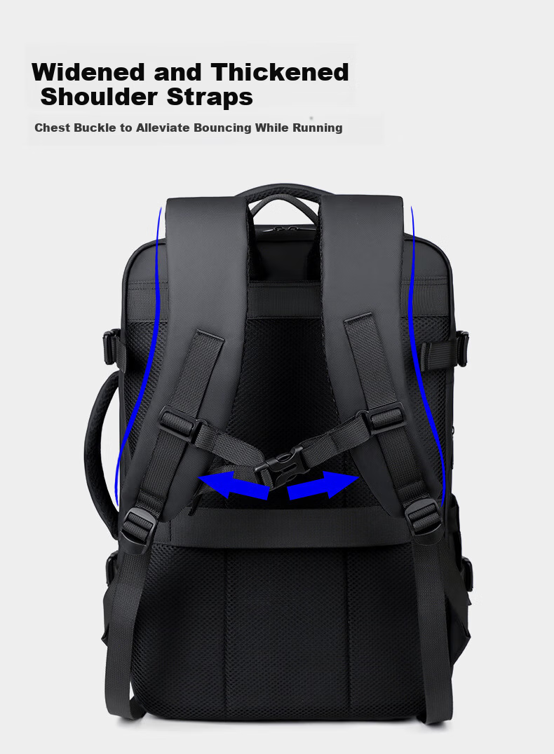 361° Backpack Men's Business Large Capacity Dual Shoulder Bag Independent Laptop Compartment Commuter Travel Casual Bag 27